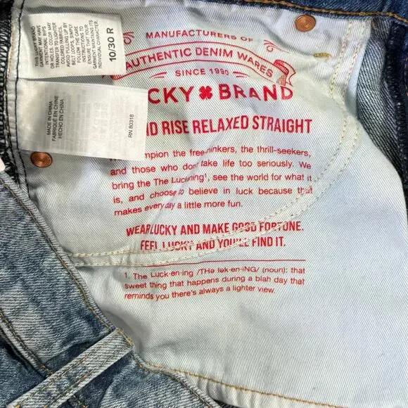 Lucky Brand Women's Mid-Rise Relaxed-Leg Boy Jeans, Easy Like Sunday, 30/10 $99 - Picture 7 of 8